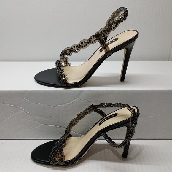 NINE WEST Womens Black Ilusion Round Toe Stiletto Slip On Slingback Sandal 6 M - Picture 8 of 10